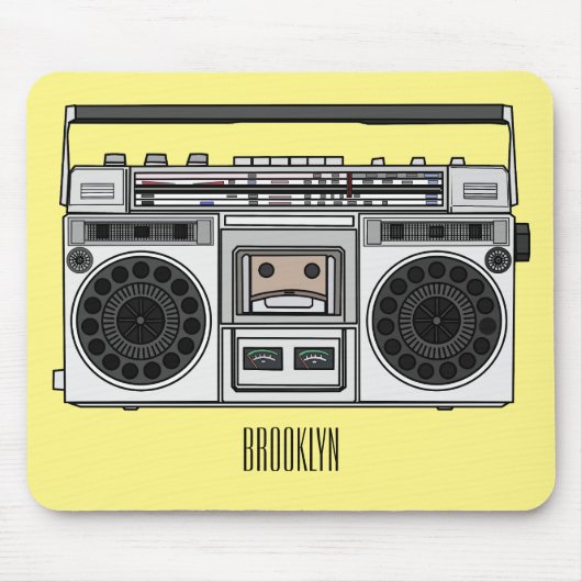 Funk-Cartoon-Illustration Mousepad (Vorne)