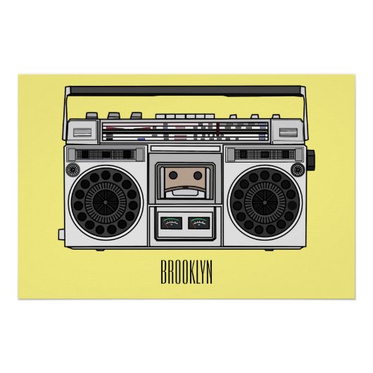 Funk-Cartoon-Illustration  Poster (Vorderseite)