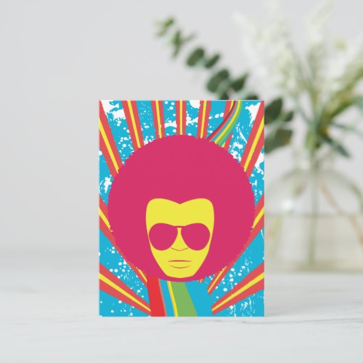 Funk ~ Funky Soul Disco Man Postkarte (Stehend Vorderseite)