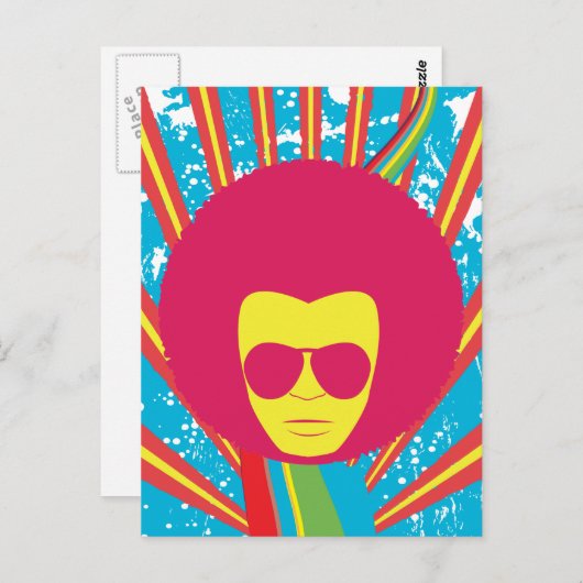 Funk ~ Funky Soul Disco Man Postkarte (Vorne/Hinten)