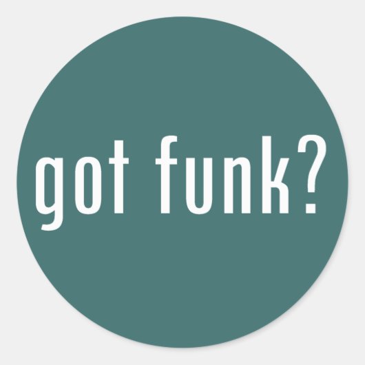 Funk got? runder aufkleber (Vorderseite)