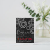 Funk-Haus-Musik-Party-Minieinladungs-Karte Visitenkarte (Stehend Vorderseite)