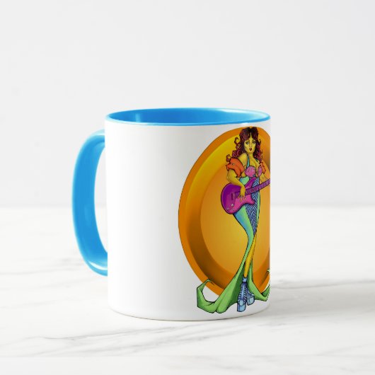 Funk-Meerjungfrau-Tasse Tasse (Vorderseite Links)