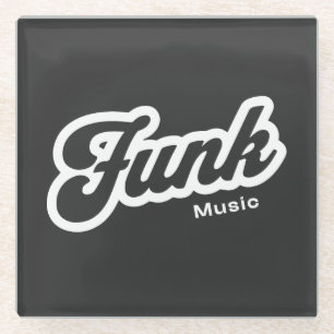 Funk-Musik-Logodesign Glasuntersetzer