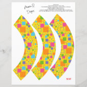 Funk Retro Cupcake Wrappers, gelbe Kuchenpackung (Vorderseite)