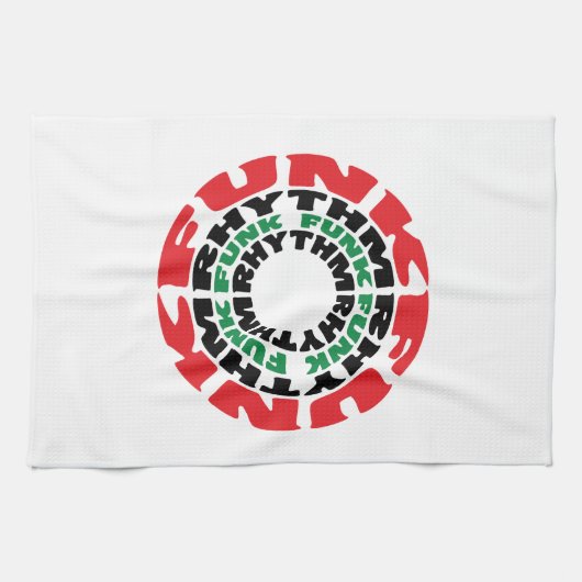 Funk Rhythm Funk Funk Rhythmus Geschirrtuch (Horizontal)