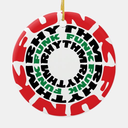 Funk Rhythm Funk Funk Rhythmus Keramik Ornament (Hinten)