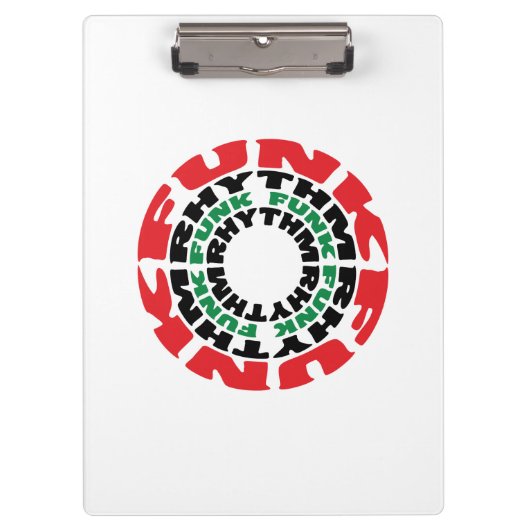 Funk Rhythm Funk Funk Rhythmus Klemmbrett (Vorderseite)