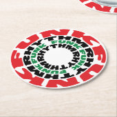 Funk Rhythm Funk Funk Rhythmus Runder Pappuntersetzer (Angewinkelt)