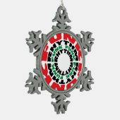 Funk Rhythm Funk Funk Rhythmus Schneeflocken Zinn-Ornament (Links)