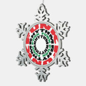 Funk Rhythm Funk Funk Rhythmus Schneeflocken Zinn-Ornament (Rechts)