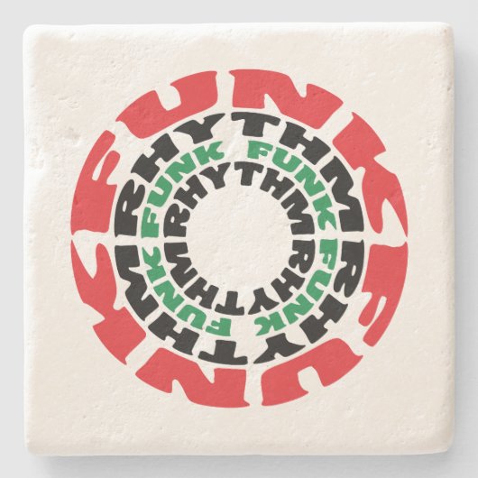 Funk Rhythm Funk Funk Rhythmus Steinuntersetzer (Vorderseite)