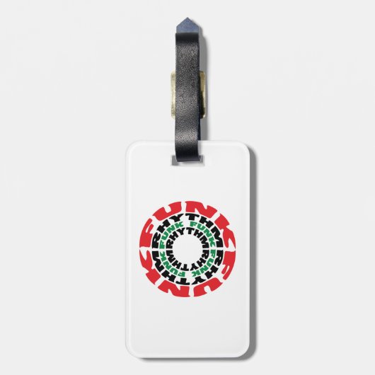 Funk-Rhythmus-Funk-Funk-Rhythmus Gepäckanhänger (Rückseite vertikal)