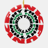 Funk-Rhythmus Funk Funk-Rhythmus Keramik Ornament (Hinten)