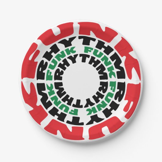 Funk Rhythmus Funk Funk Rhythmus Pappteller (Vorderseite)