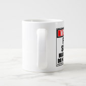 Funk-Sänger hart am Arbeitsplatz zu warnen, stört  Jumbo-Tasse (Rückseite)
