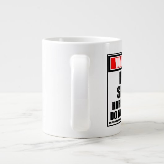 Funk-Sänger hart am Arbeitsplatz zu warnen, stört  Jumbo-Tasse (Rückseite)