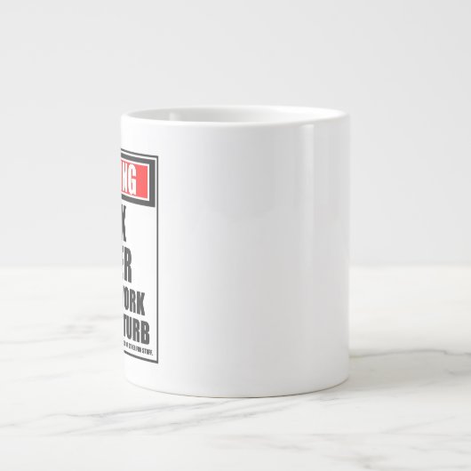 Funk-Sänger hart am Arbeitsplatz zu warnen, stört  Jumbo-Tasse (Vorderseite)