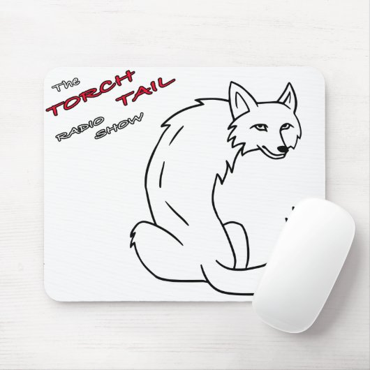 Funk-Schwanz anzeigen Sitting Coyote auf einer Mau Mousepad (Mit Mouse)