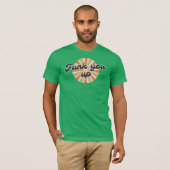 Funk you up Retro-Bild-Logo auf T-Shirt (Vorne ganz)