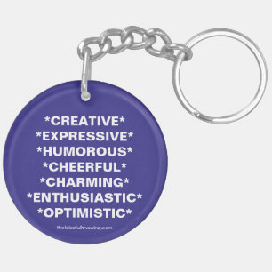 "FUNK YOUR 3" Numerology Key Chain (Farbe auswähl Schlüsselanhänger