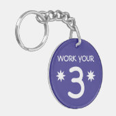 "FUNK YOUR 3" Numerology Key Chain (Farbe auswähle Schlüsselanhänger (Vorderseite links)