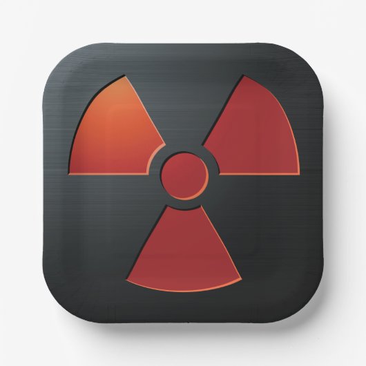 Funkaktivitätszeichen Pappteller (Vorderseite)