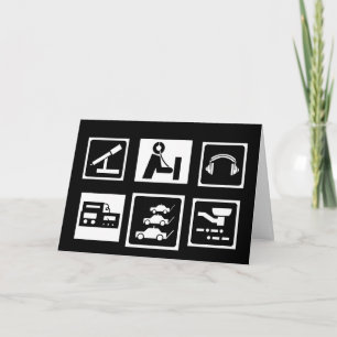 Funkamateur Icons Leere Notiz oder Grußkarte Karte