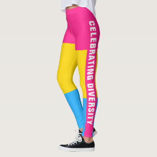 Funke farbige, einzigartige LGBT-Flag-Text Leggings