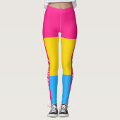 Funke farbige, einzigartige LGBT-Flag-Text Leggings (Vorderseite)
