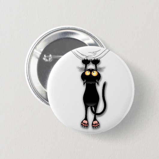 Funke Schwarze Katze sinkt Standard-Taste Button (Vorne & Hinten)