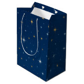 Funkel funkel Stern Mittlere Geschenktüte (Rückseite Schrägansicht)