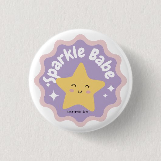 Funkelbabe Button (Vorderseite)