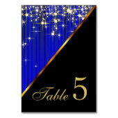Funkelblaue Star-Leuchten Tischnummer (Vorderseite)