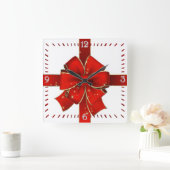 Funkelende Weihnachtssperre Quadratische Wanduhr (Zuhause)