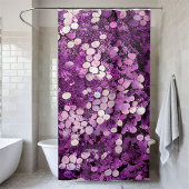 Funkelender Glitzer Lila Sequin Duschvorhang