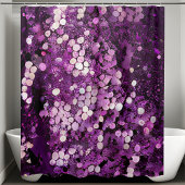 Funkelender Glitzer Lila Sequin Duschvorhang