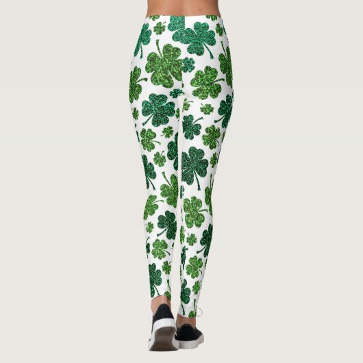 Funkelendes Kleeblatt Leggings (Rückseite)