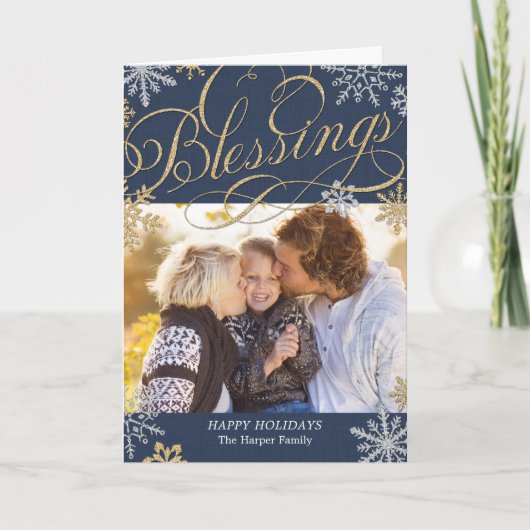 Funkelflakes Feiertagskarte (Vorderseite)