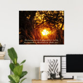 Funkelgras-Sunset-Plakat Poster (Heimbüro)
