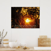 Funkelgras-Sunset-Plakat Poster (Küche)