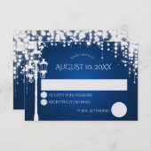 Funkellampe Post Hochzeitkarte RSVP Karte (Vorne/Hinten)