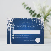 Funkellampe Post Hochzeitkarte RSVP Karte (Stehend Vorderseite)