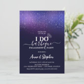 Funkellicht Ich mache GRILLEN Engagement Party Einladung (Stehend Vorderseite)