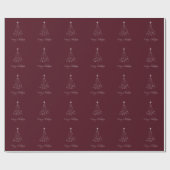 Funkellichtbaum rot geschenkpapier (Flach)