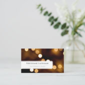 Funkellichter beleuchten berufliche Ereignismanage Visitenkarte (Stehend Vorderseite)