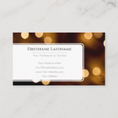 Funkellichter beleuchten berufliche Ereignismanage Visitenkarte (Rückseite)