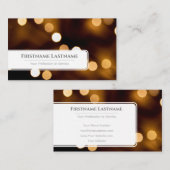 Funkellichter beleuchten berufliche Ereignismanage Visitenkarte (Vorne/Hinten)