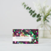 Funkellichter beleuchten berufliche Ereignismanage Visitenkarte (Stehend Vorderseite)