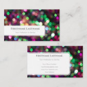 Funkellichter beleuchten berufliche Ereignismanage Visitenkarte (Vorne/Hinten)